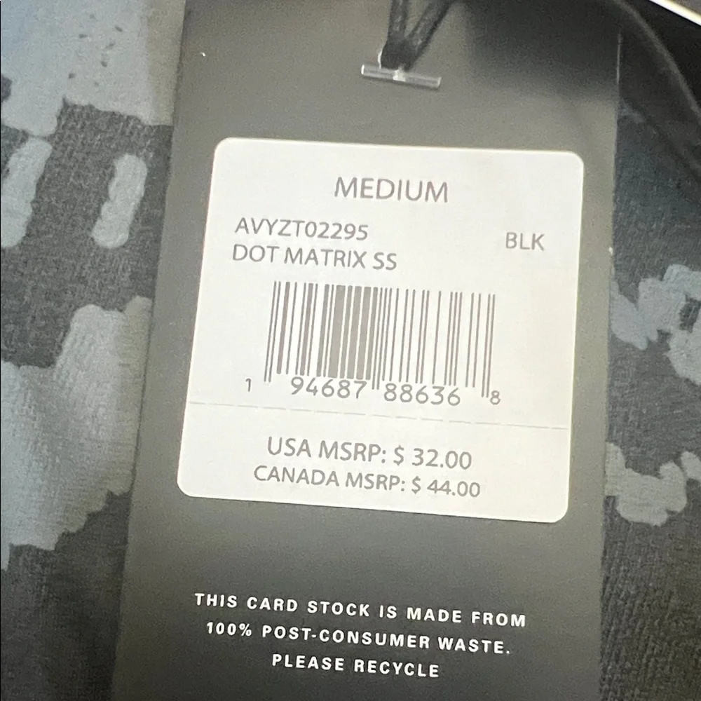 RVCA Charcoal Graphic Tee Size Medium New With Tags - Picture 6 of 6